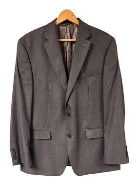 Lauren Ralph Lauren Sport Coat Mens 42R Brown Blue Houndstooth Two Button Jacket